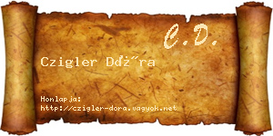 Czigler Dóra névjegykártya